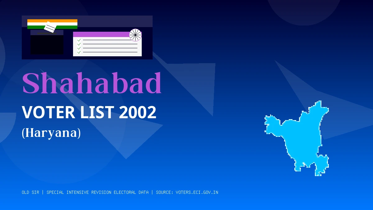 Shahabad Voter List 2002 PDF Download Haryana