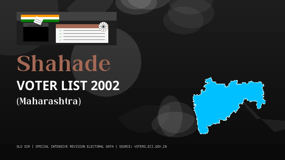 Shahade Voter List 2002 PDF Download Maharashtra