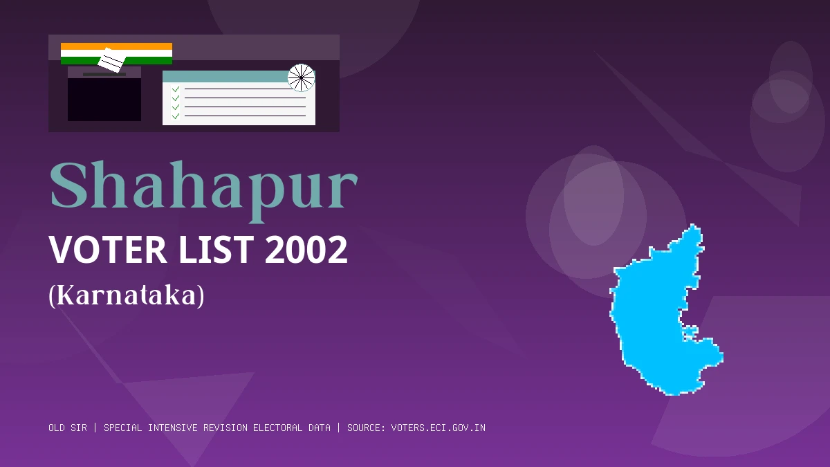 Shahapur Voter List 2002 PDF Download Karnataka