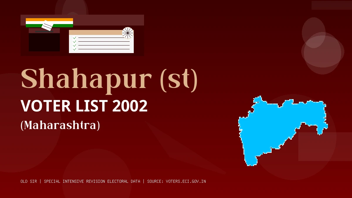Shahapur (st) Voter List 2002 PDF Download Maharashtra