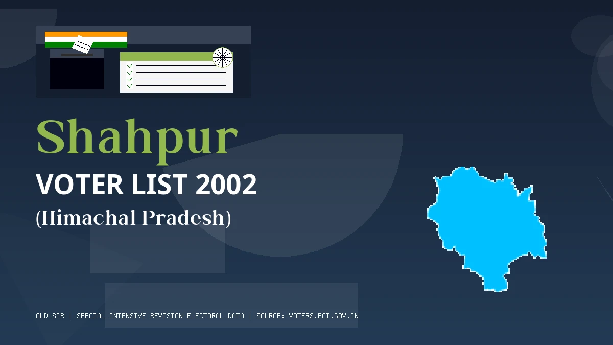 Shahpur Voter List 2002 PDF Download Himachal Pradesh