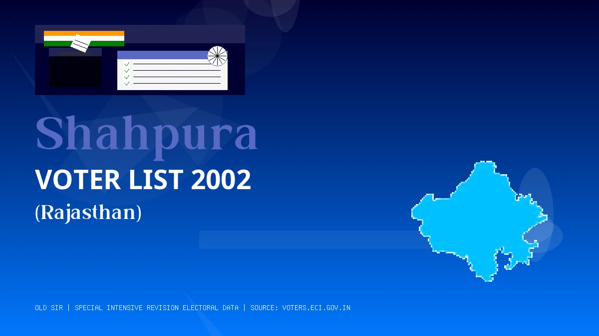 Shahpura Voter List 2002 PDF Download Rajasthan