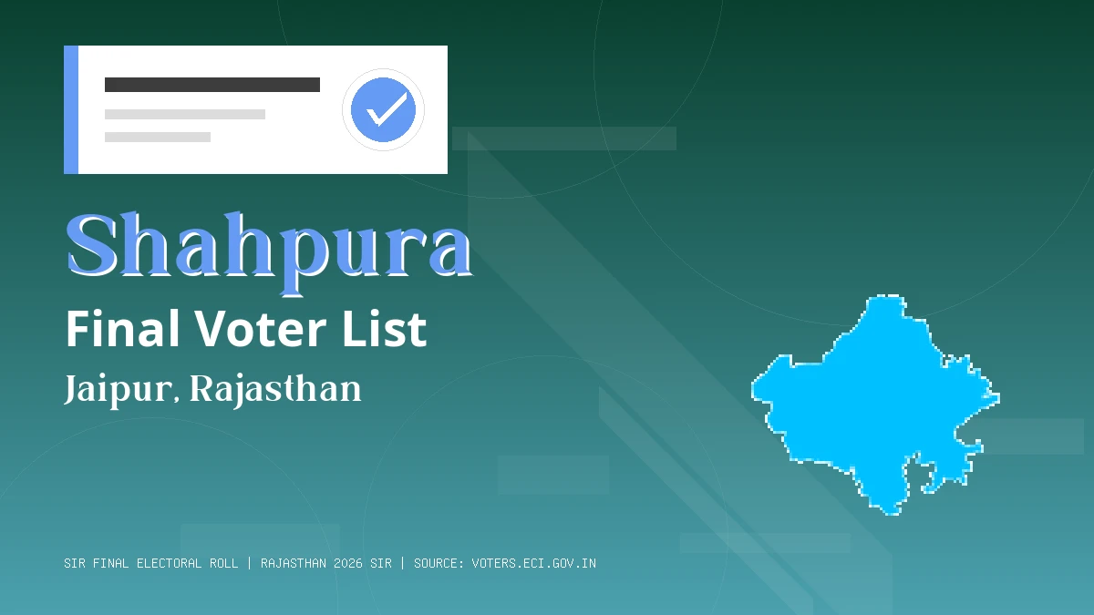Shahpura Final Voter List Rajasthan