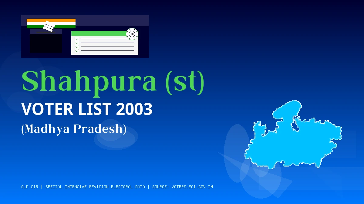 Shahpura (st) Voter List 2003 PDF Download Madhya Pradesh