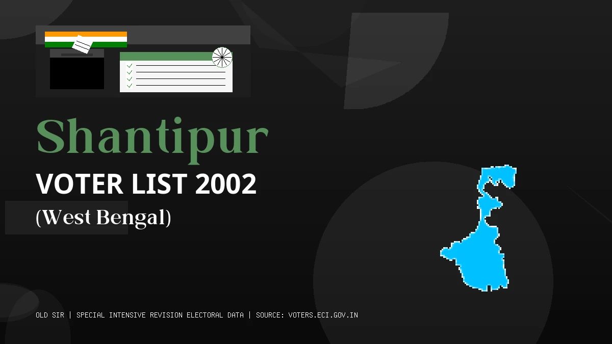 Shantipur Voter List 2002 PDF Download West Bengal