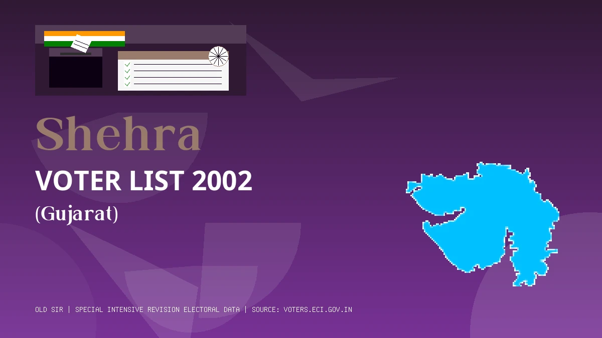 Shehra Voter List 2002 PDF Download Gujarat
