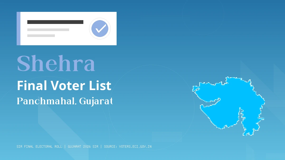 Shehra Final Voter List Gujarat