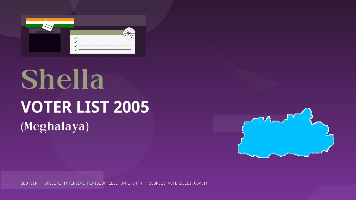 Shella Voter List 2005 PDF Download Meghalaya