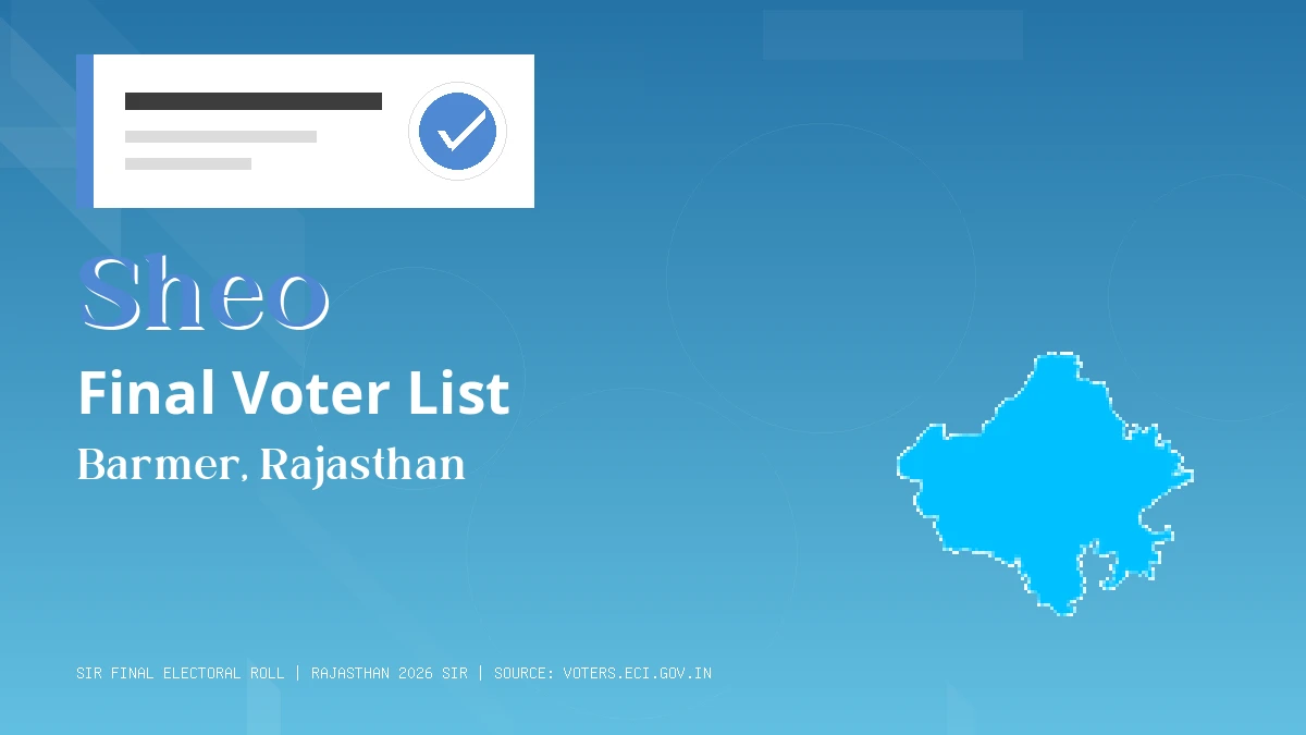 Sheo Final Voter List Rajasthan