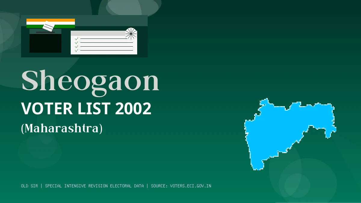 Sheogaon Voter List 2002 PDF Download Maharashtra
