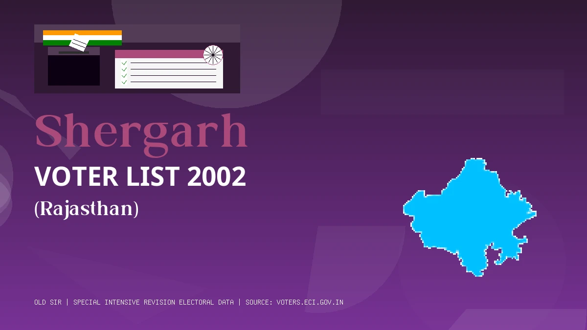 Shergarh Voter List 2002 PDF Download Rajasthan
