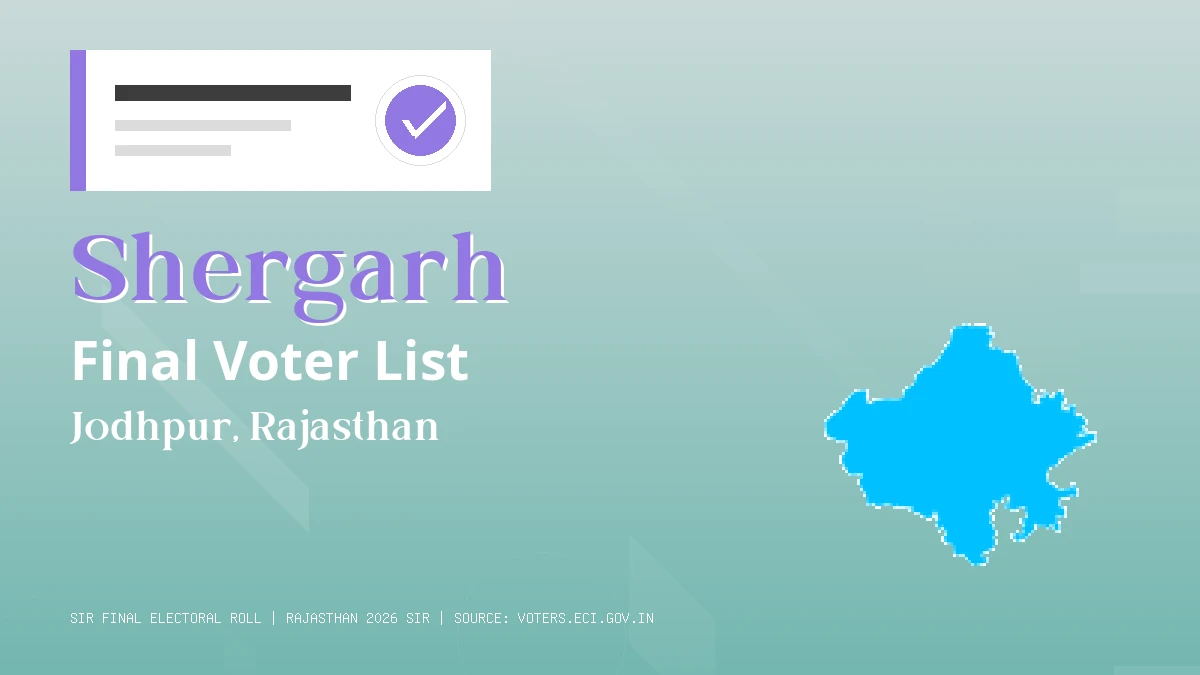 Shergarh Final Voter List Rajasthan