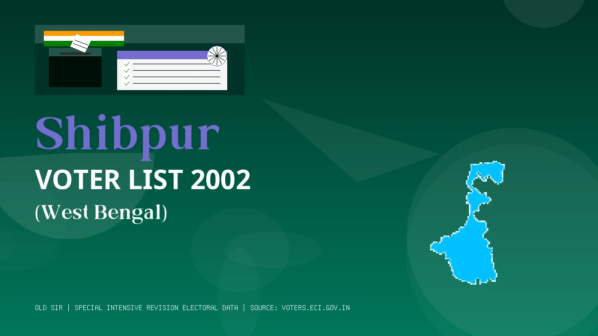 Shibpur Voter List 2002 PDF Download West Bengal