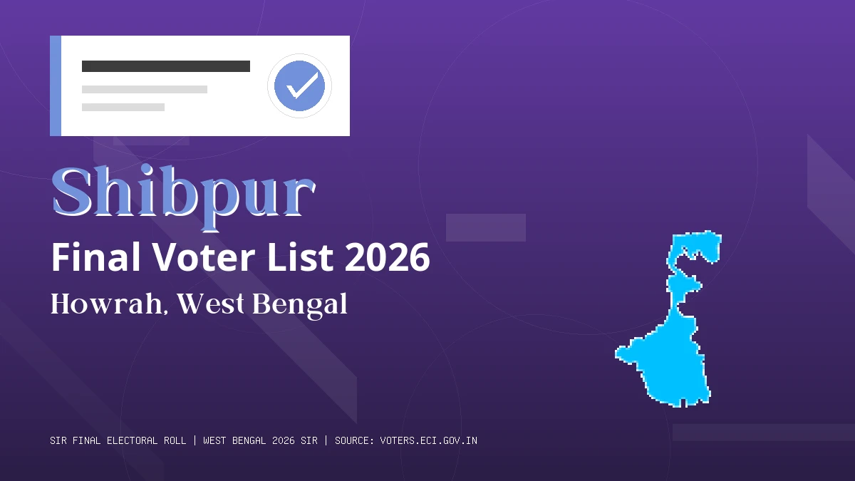 Shibpur Final Voter List 2026 West Bengal