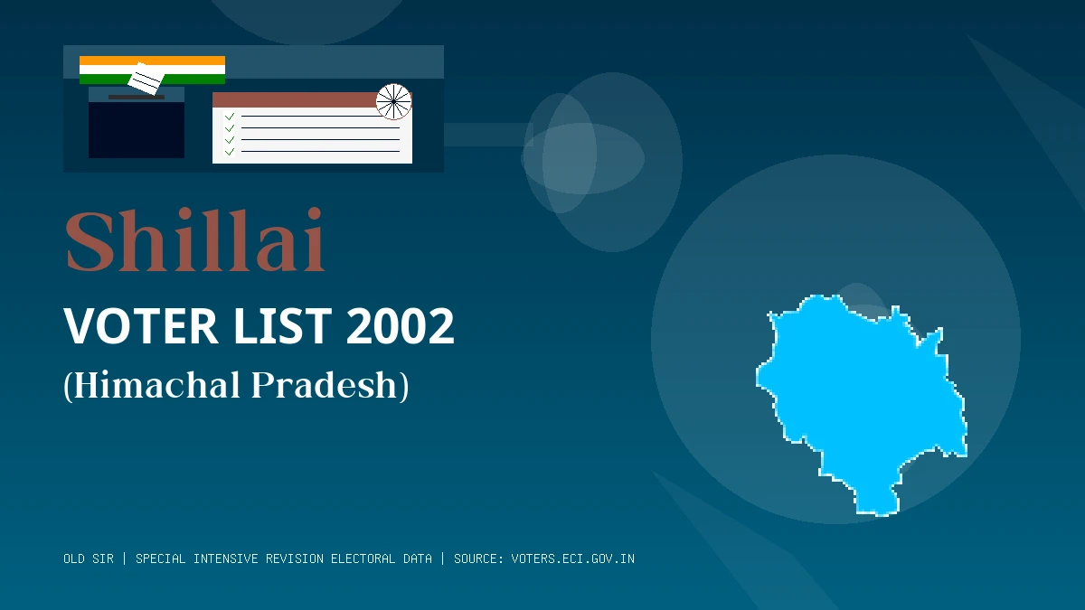 Shillai Voter List 2002 PDF Download Himachal Pradesh