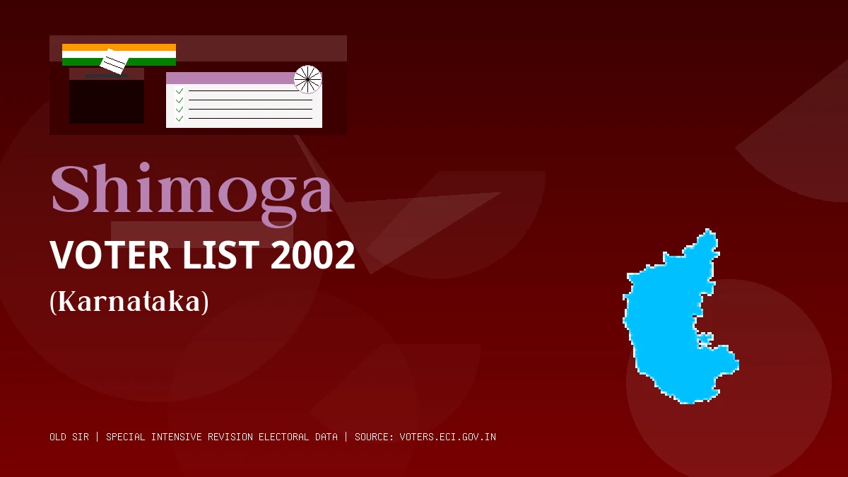 Shimoga Voter List 2002 PDF Download Karnataka