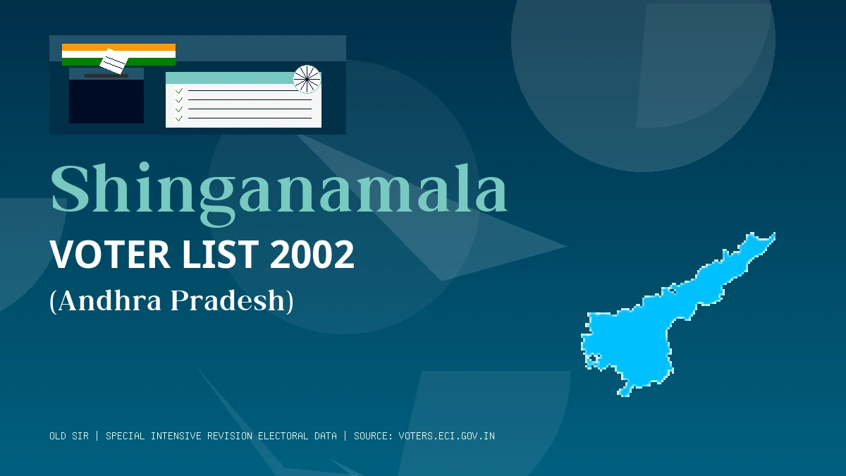Shinganamala Voter List 2002 PDF Download Andhra Pradesh