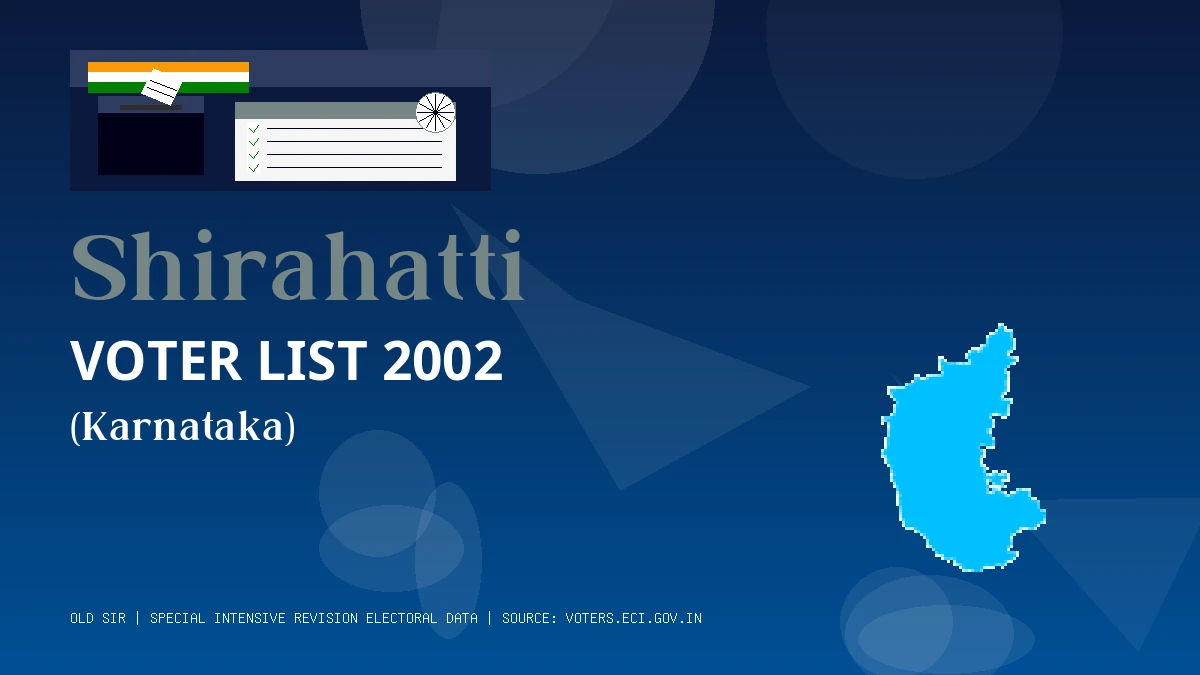 Shirahatti Voter List 2002 PDF Download Karnataka