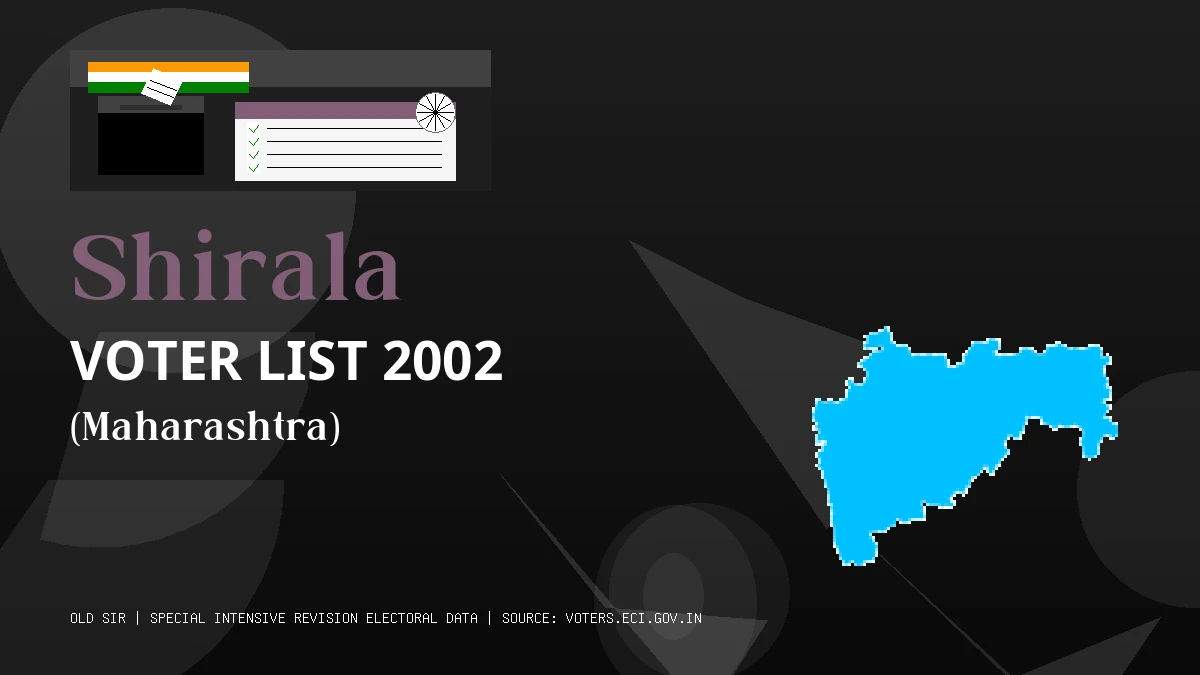 Shirala Voter List 2002 PDF Download Maharashtra