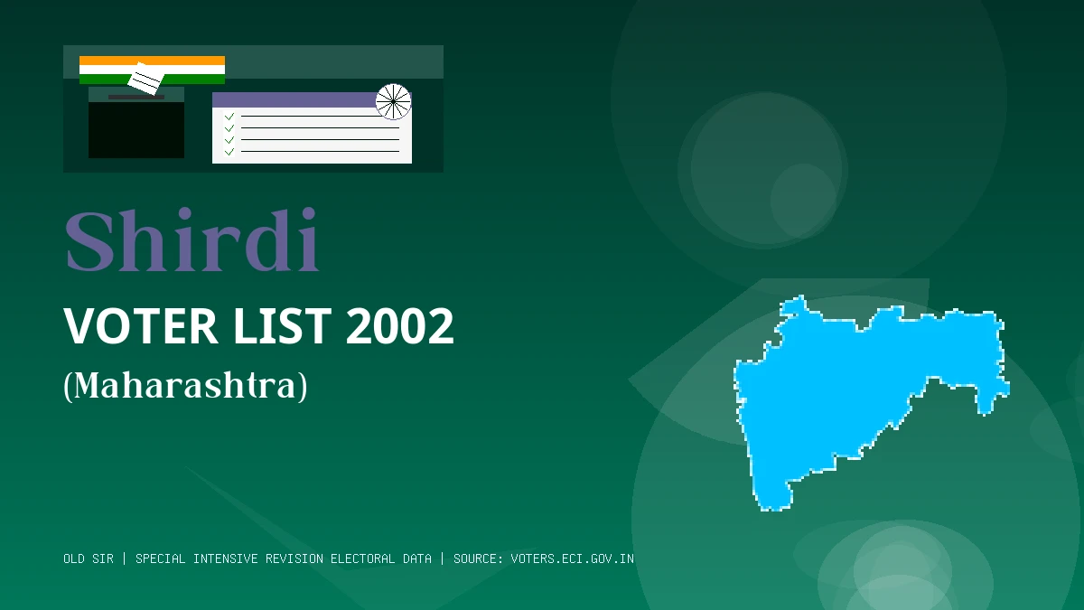 Shirdi Voter List 2002 PDF Download Maharashtra