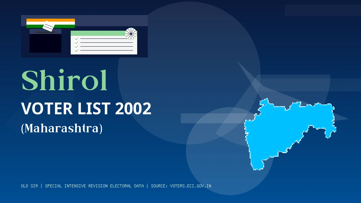 Shirol Voter List 2002 PDF Download Maharashtra