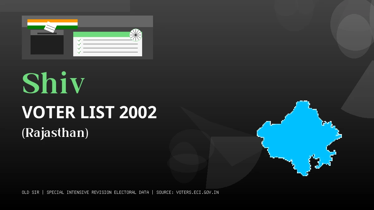 Shiv Voter List 2002 PDF Download Rajasthan