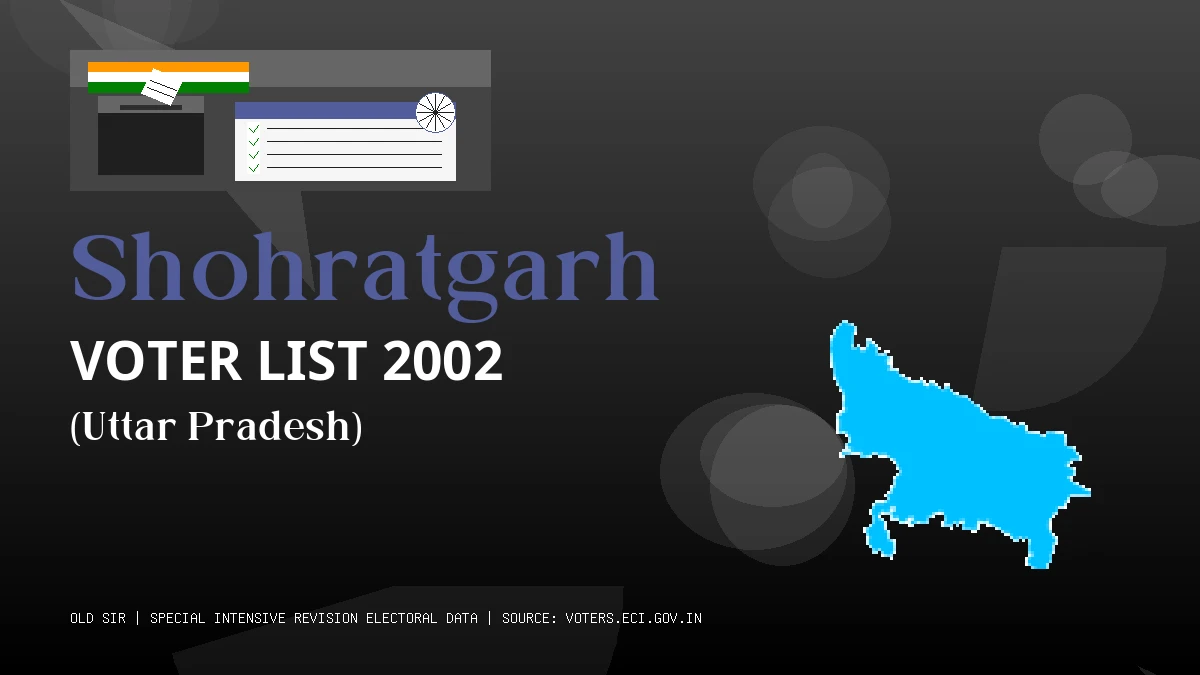 Shohratgarh Voter List 2002 PDF Download Uttar Pradesh