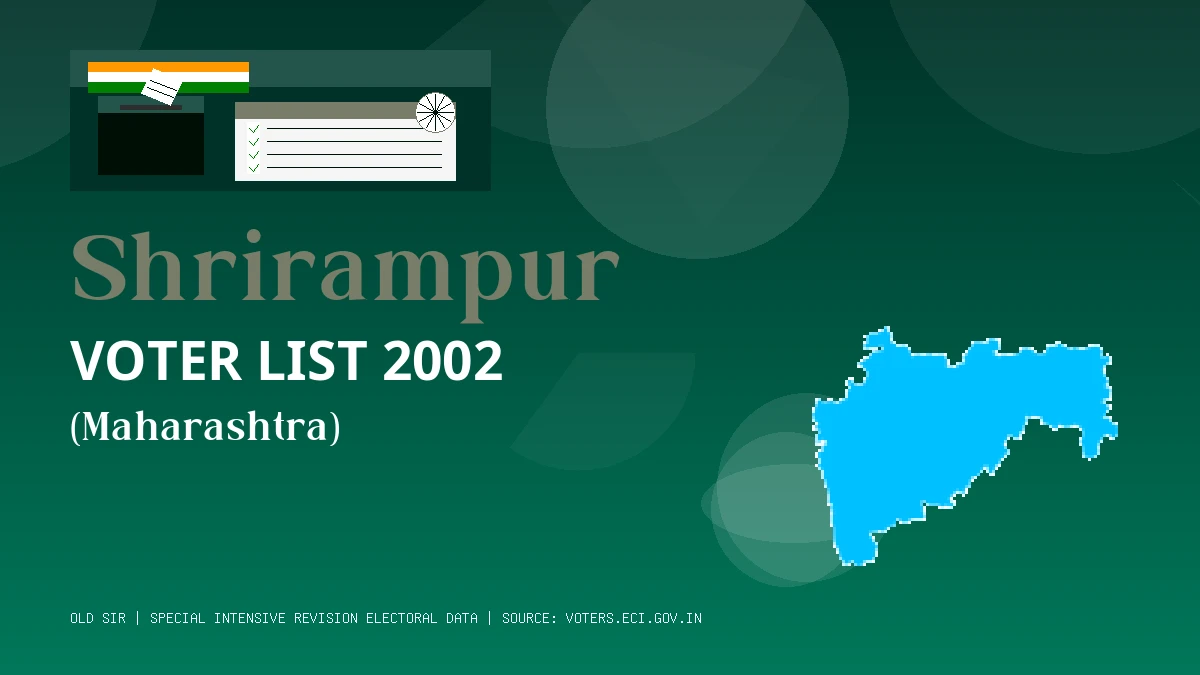 Shrirampur Voter List 2002 PDF Download Maharashtra