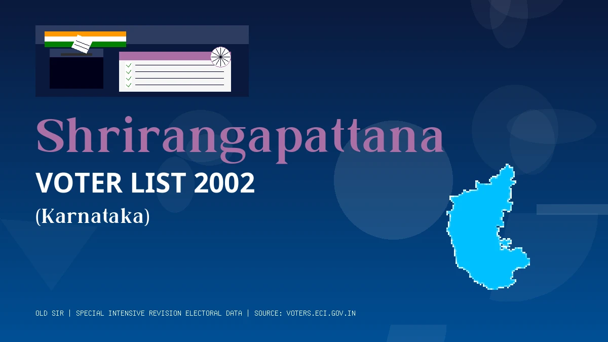 Shrirangapattana Voter List 2002 PDF Download Karnataka
