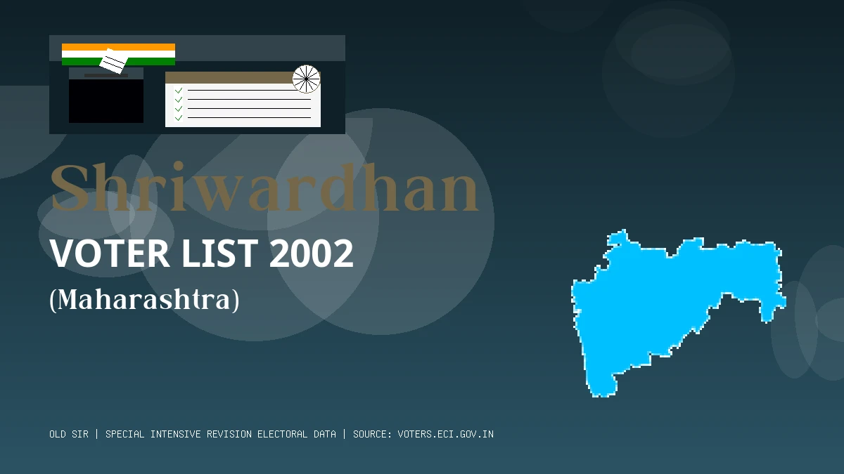 Shriwardhan Voter List 2002 PDF Download Maharashtra