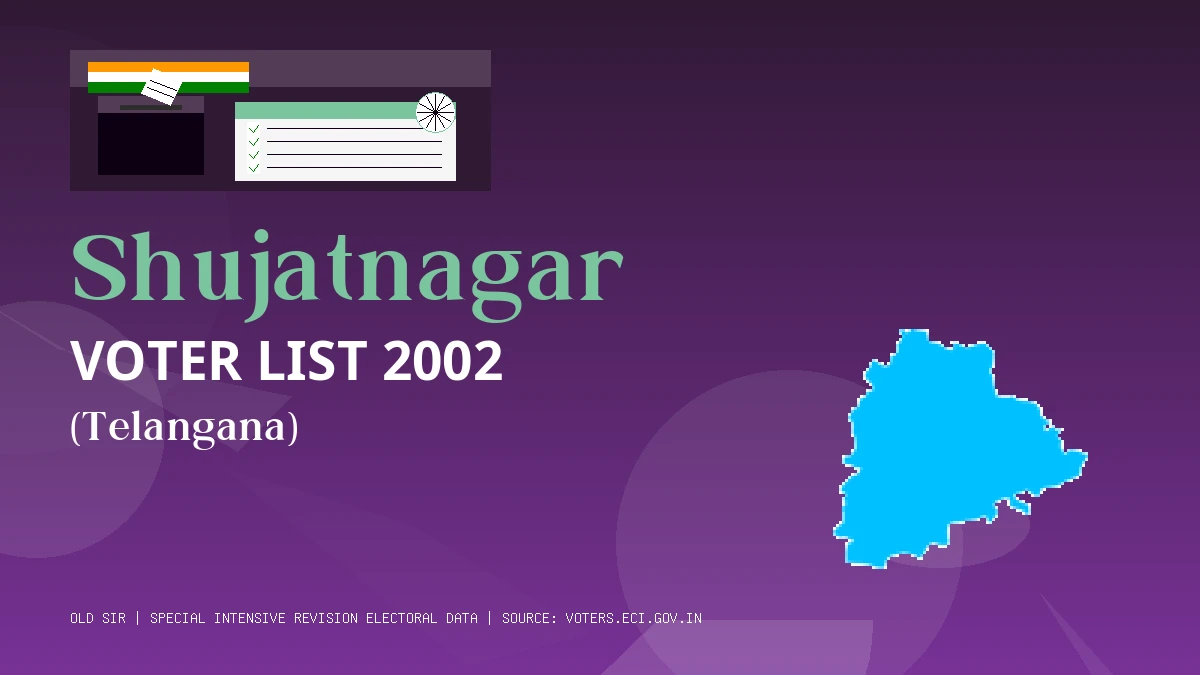 Shujatnagar Voter List 2002 PDF Download Telangana