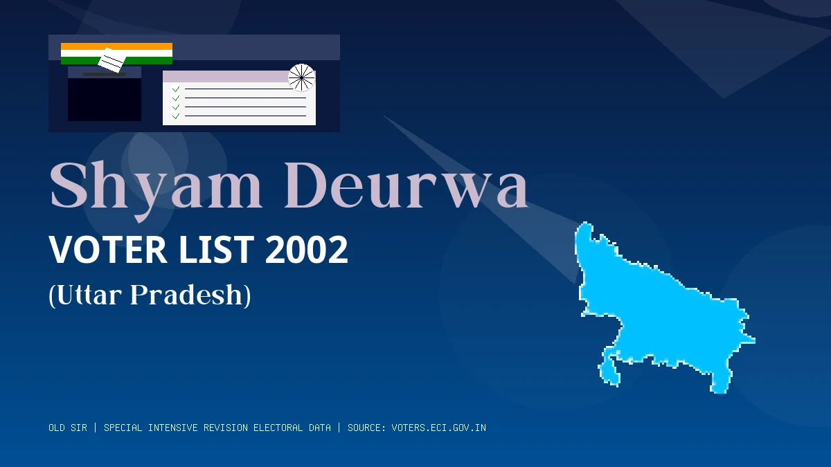 Shyam Deurwa Voter List 2002 PDF Download Uttar Pradesh