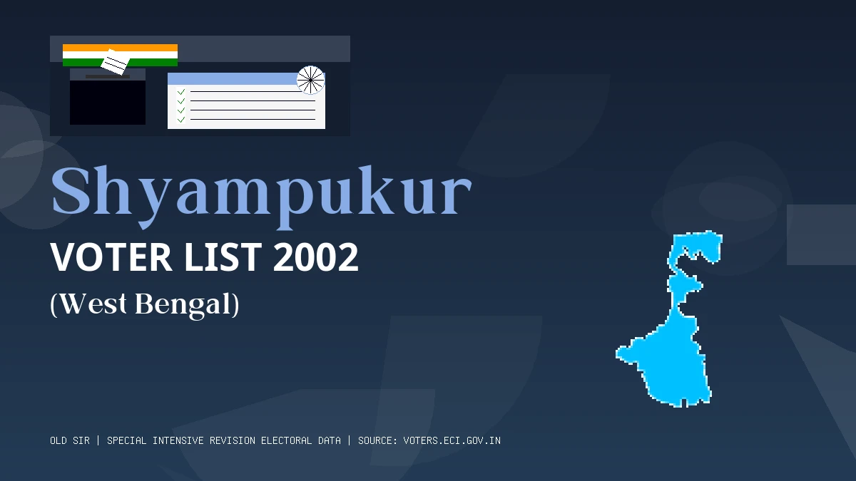 Shyampukur Voter List 2002 PDF Download West Bengal