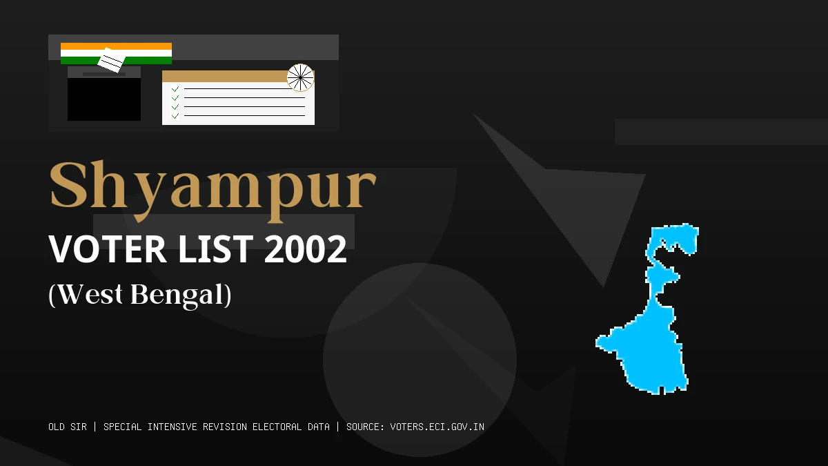 Shyampur Voter List 2002 PDF Download West Bengal