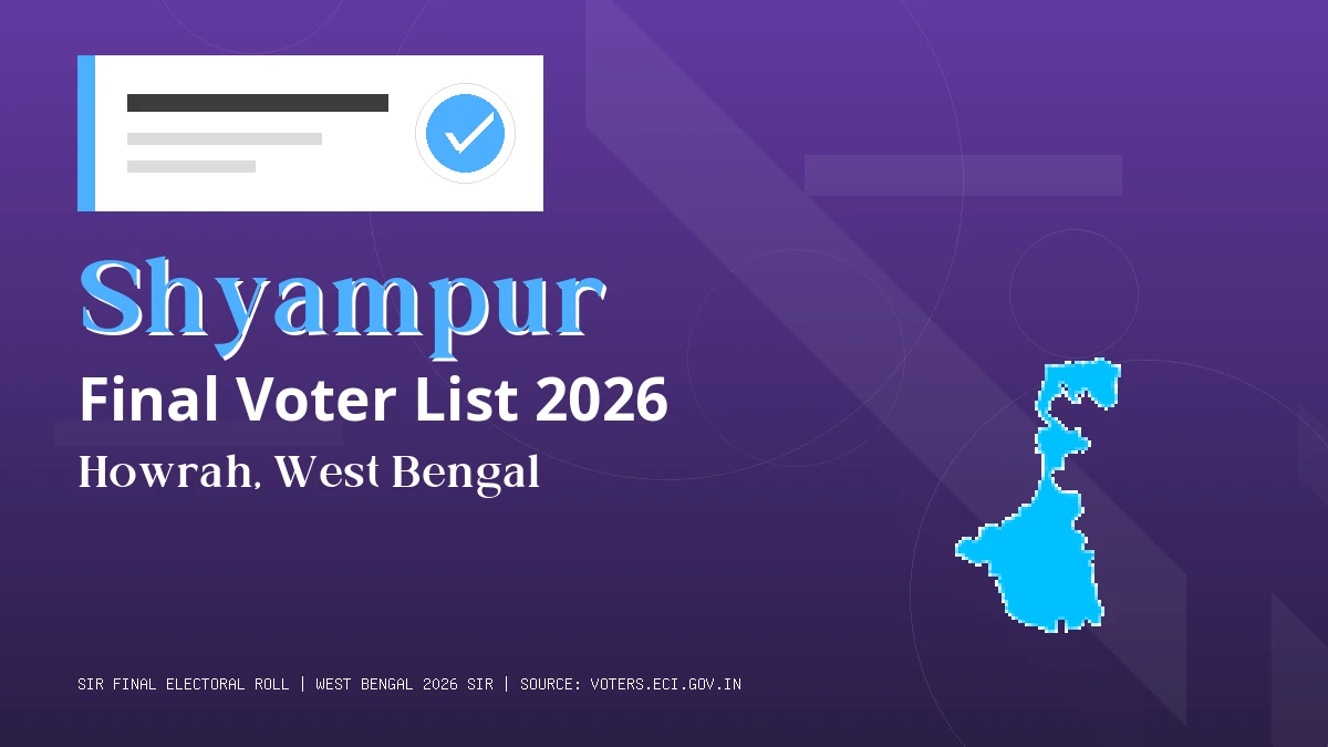 Shyampur Final Voter List 2026 West Bengal