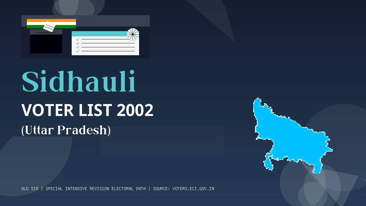 Sidhauli Voter List 2002 PDF Download Uttar Pradesh
