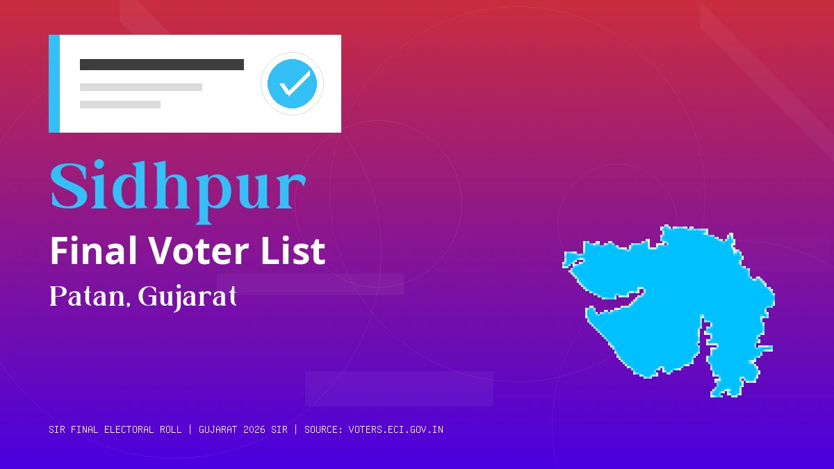 Sidhpur Final Voter List Gujarat