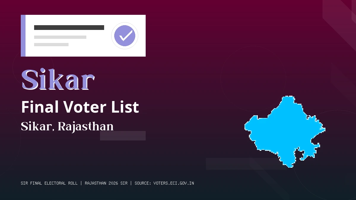 Sikar Final Voter List Rajasthan