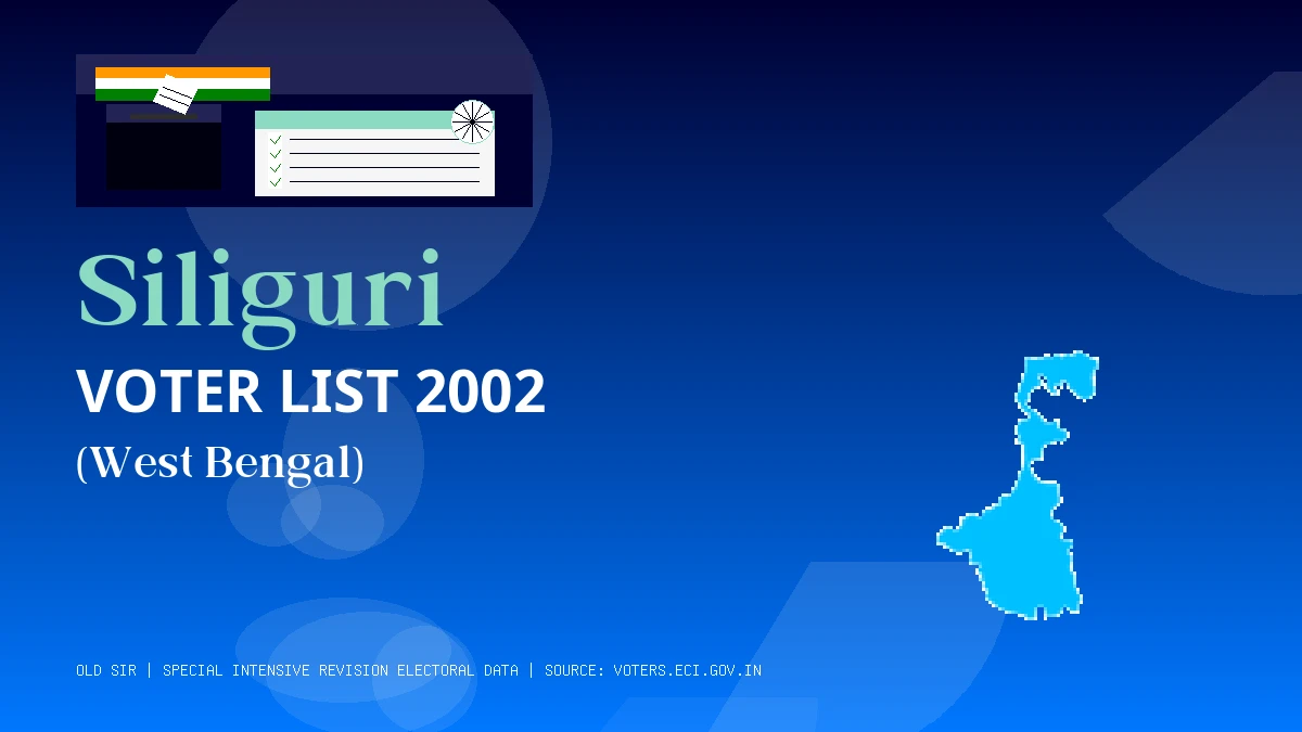 Siliguri Voter List 2002 PDF Download West Bengal
