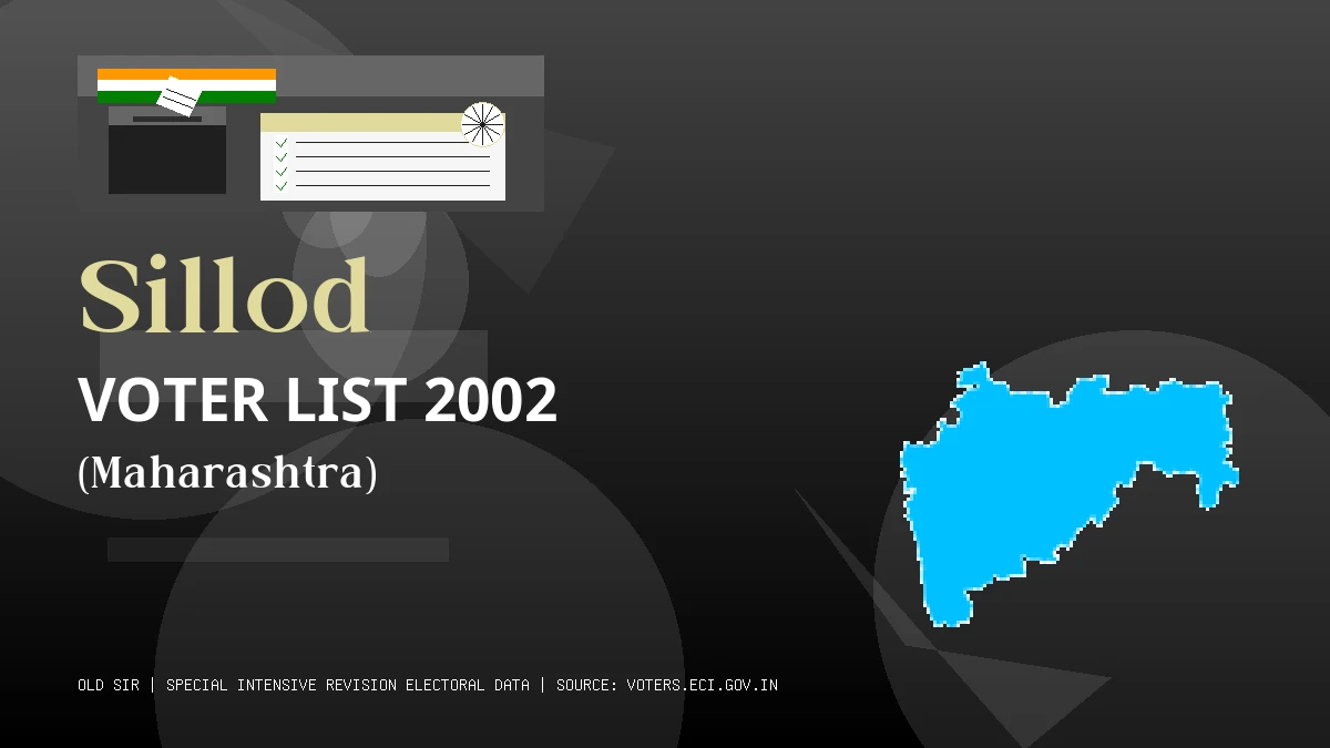 Sillod Voter List 2002 PDF Download Maharashtra
