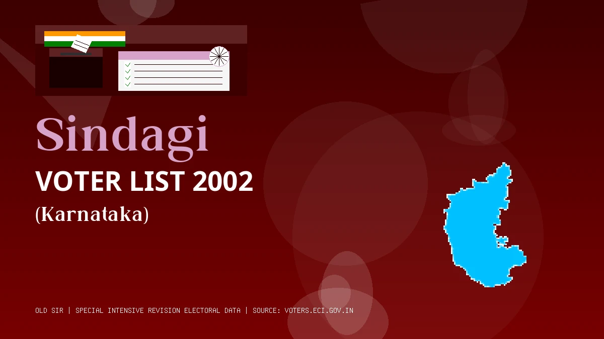Sindagi Voter List 2002 PDF Download Karnataka