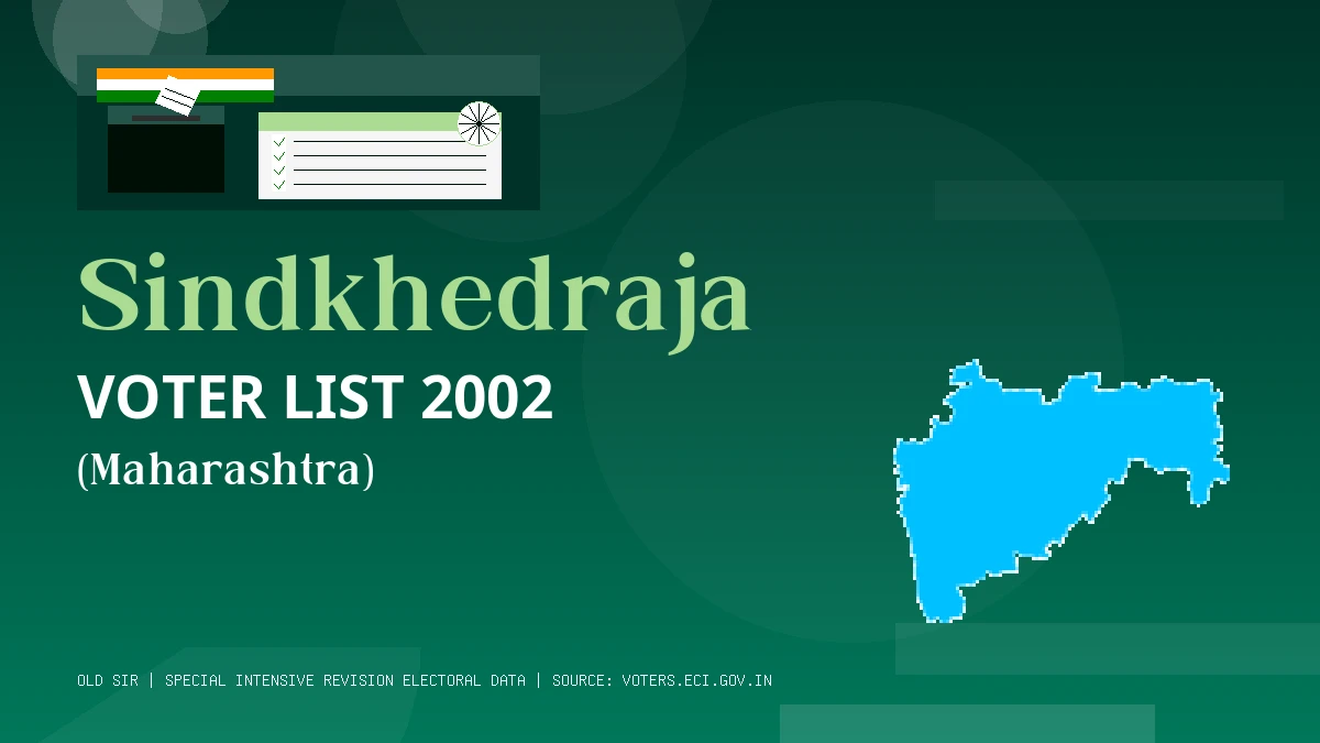 Sindkhedraja Voter List 2002 PDF Download Maharashtra