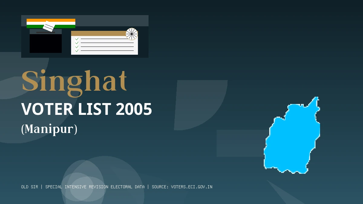 Singhat Voter List 2005 PDF Download Manipur