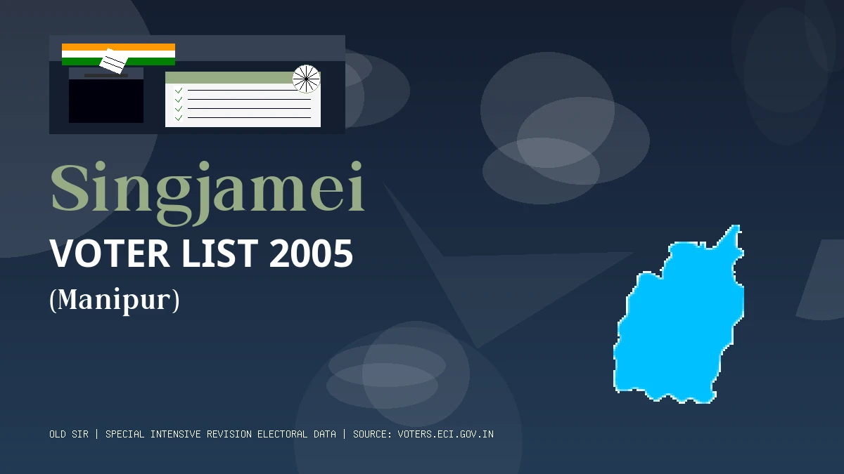 Singjamei Voter List 2005 PDF Download Manipur