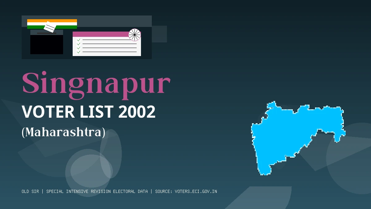 Singnapur Voter List 2002 PDF Download Maharashtra
