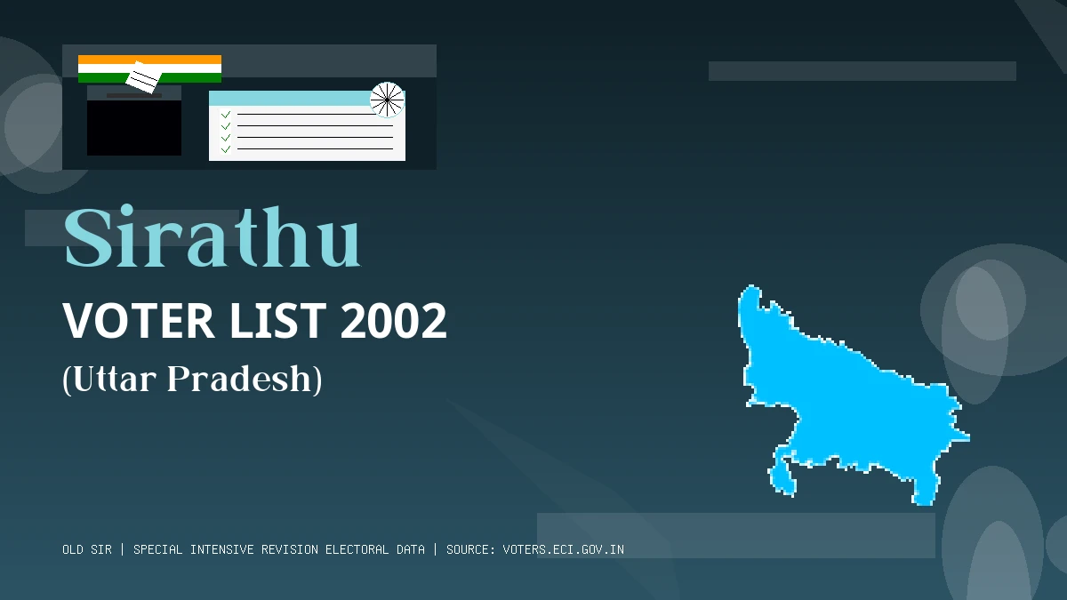 Sirathu Voter List 2002 PDF Download Uttar Pradesh