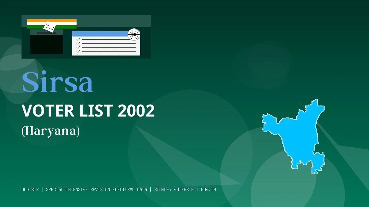 Sirsa Voter List 2002 PDF Download Haryana