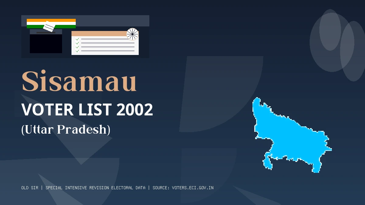 Sisamau Voter List 2002 PDF Download Uttar Pradesh