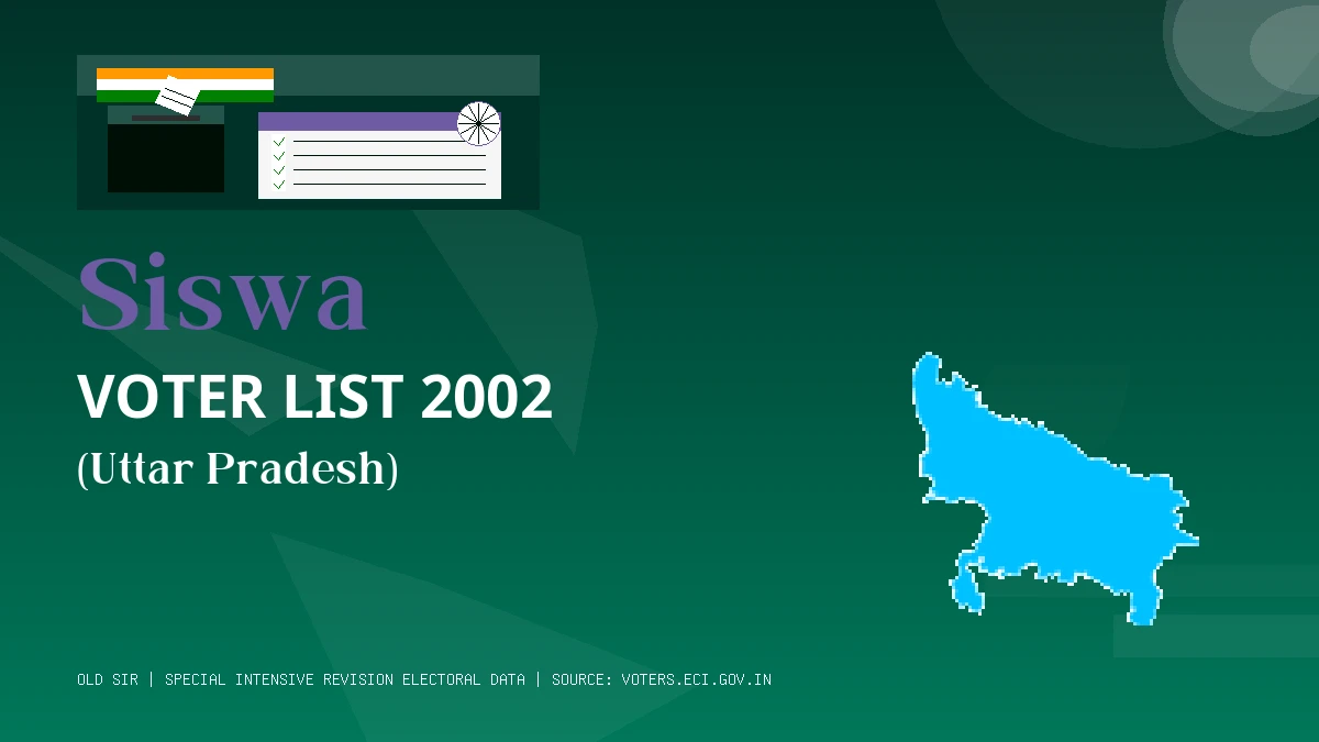 Siswa Voter List 2002 PDF Download Uttar Pradesh