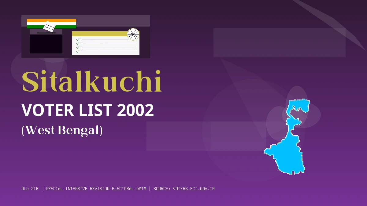 Sitalkuchi Voter List 2002 PDF Download West Bengal